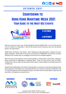 Hong Kong Maritime Week 2021 E-Bulletin No. 2